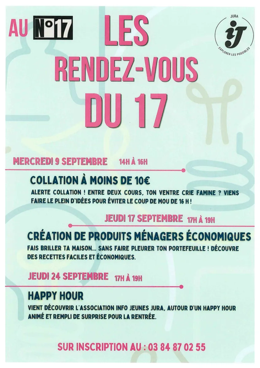 Affiche de Les rendez-vous du 17 à Lons-le-Saunier à Lons-le-Saunier (39) — Sorties dans le Jura