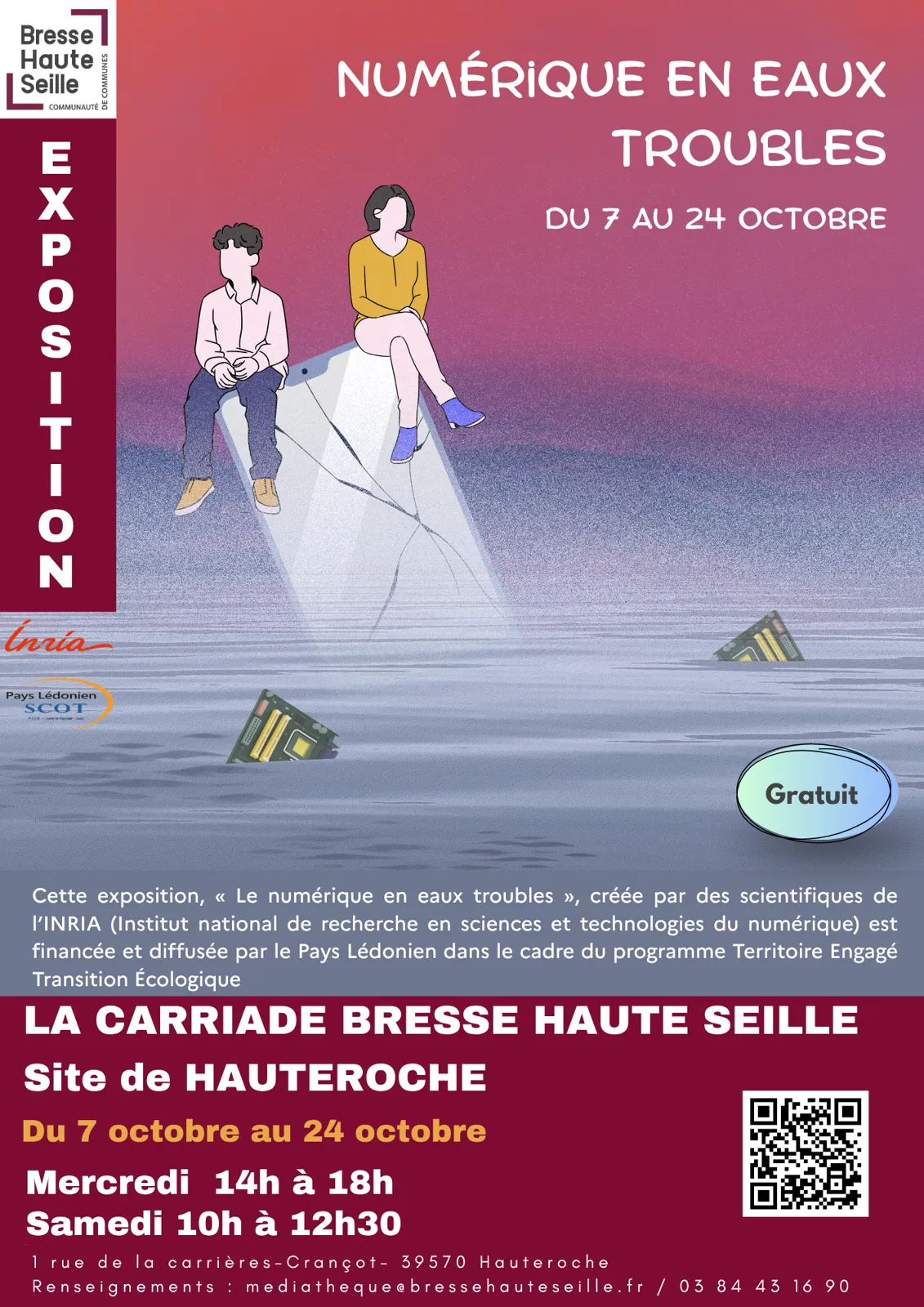 Affiche de Exposition numérique en eaux troubles à Hauteroche (39) — Sorties dans le Jura