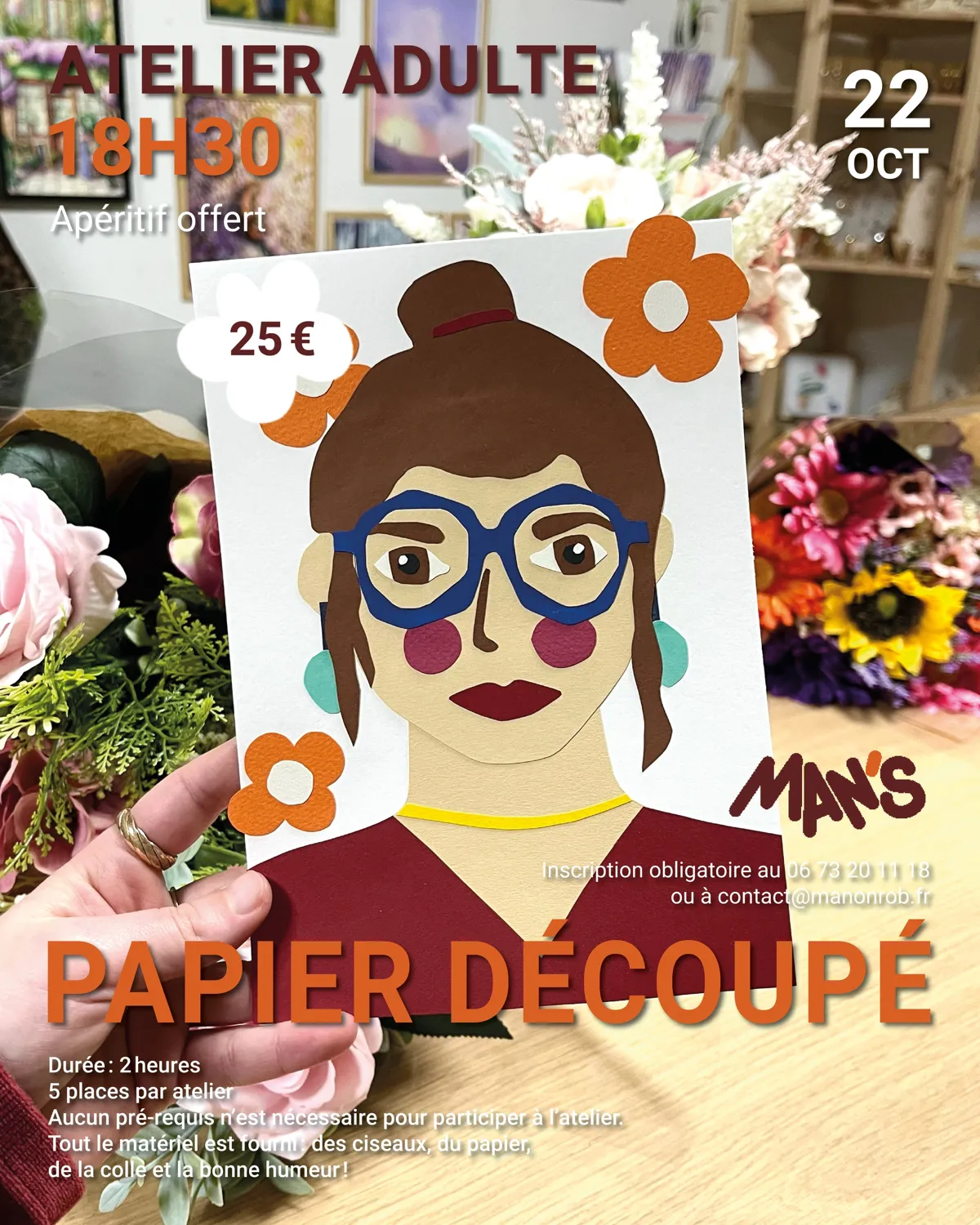 Affiche de Atelier « Papier découpé » à Saint-Laurent-en-Grandvaux (39) — Sorties dans le Jura