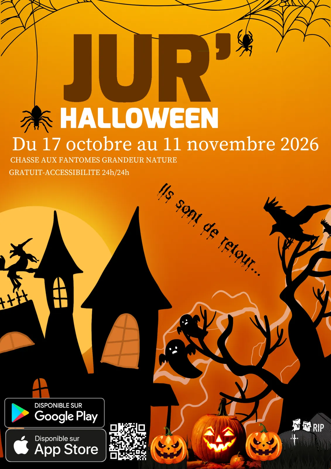 Affiche de Jur’Halloween : Fantômes et poésie à Saint Laurent en Grandvaux. à Saint-Laurent-en-Grandvaux (39) — Sorties dans le Jura