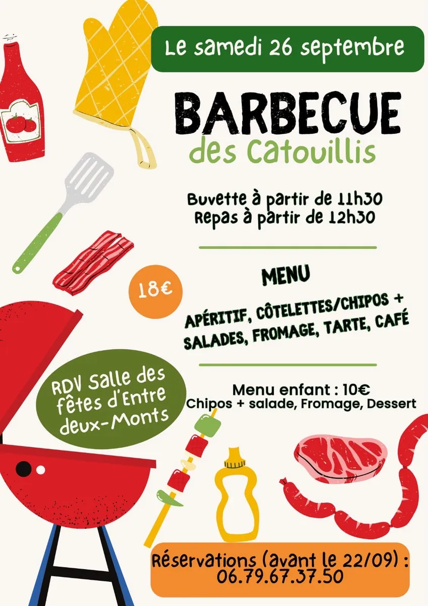 Affiche de Barbecue à Entre-Deux-Monts (39) — Sorties dans le Jura