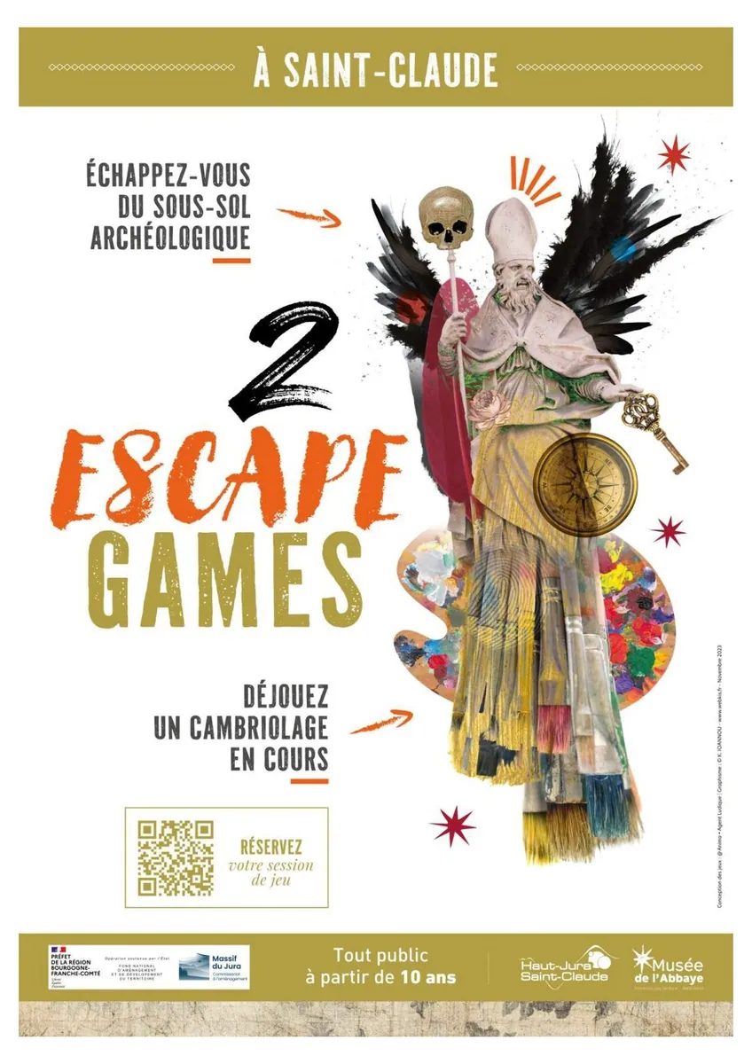 Affiche : Escape Game Vol au musée à Saint-Claude
