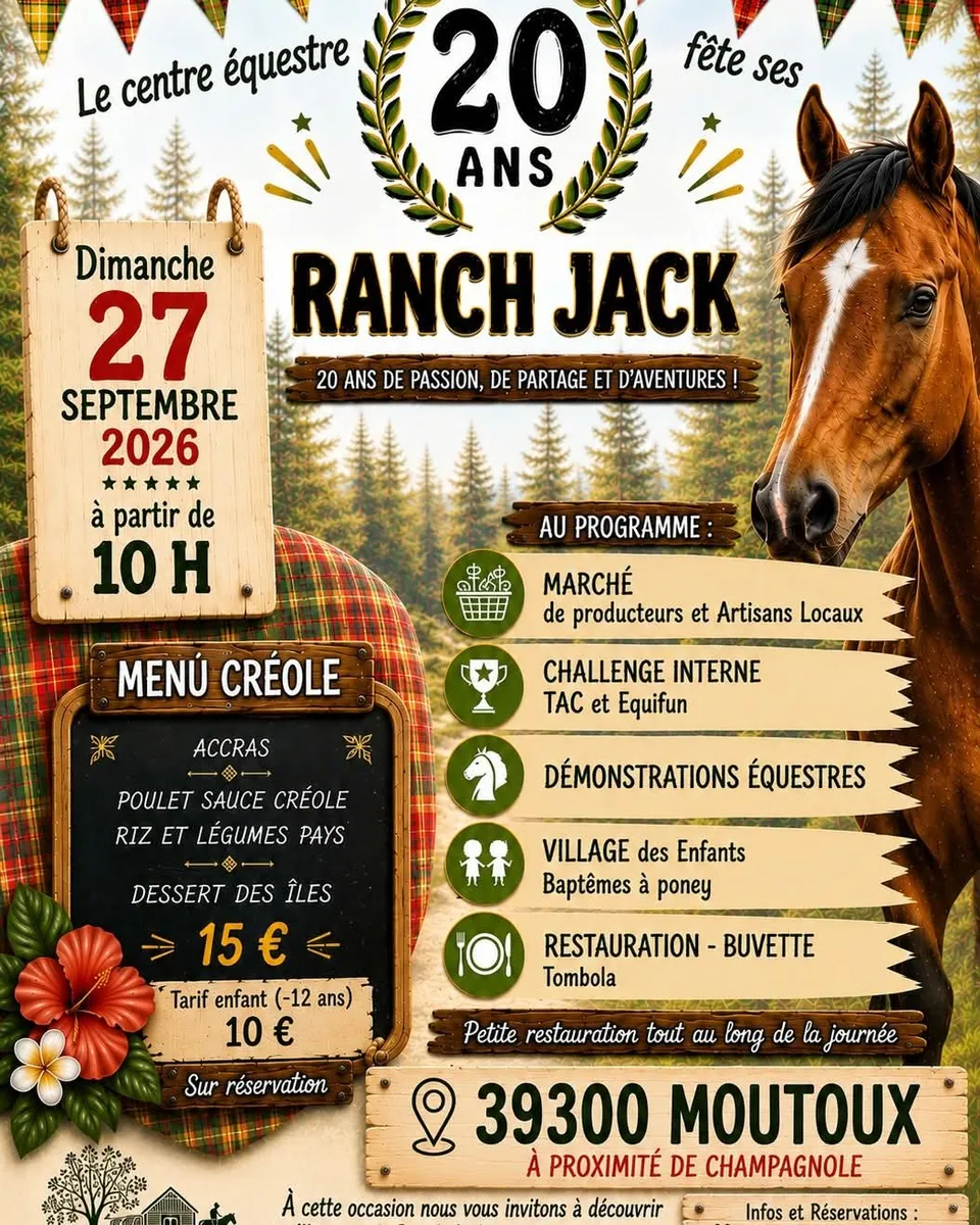 Affiche : Les 20 ans du Ranch Jack