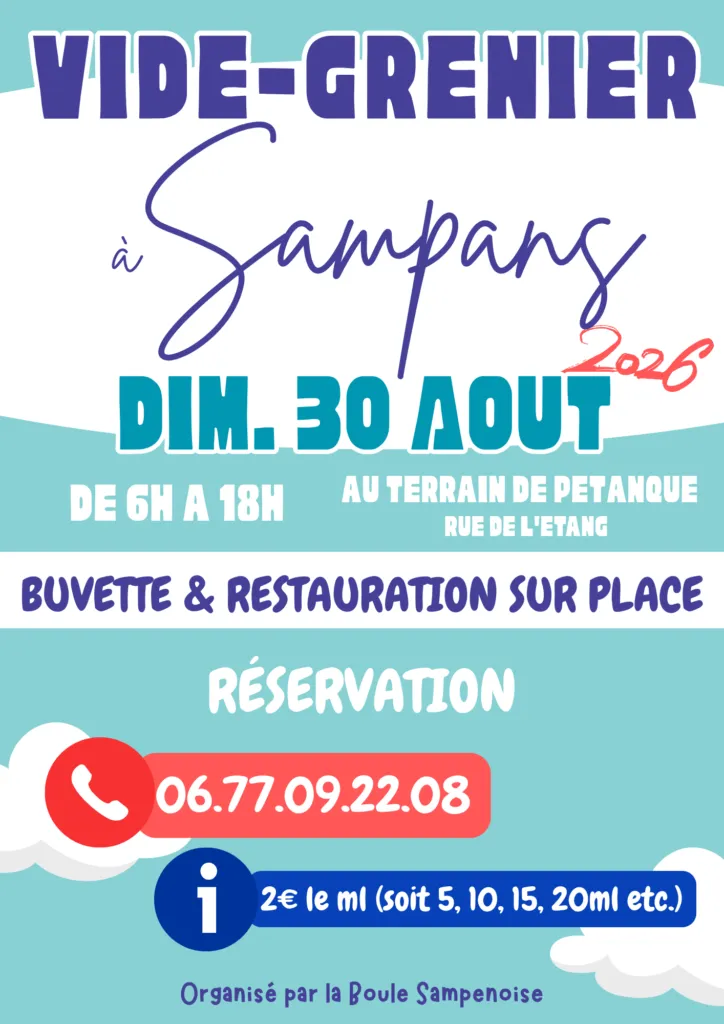 Poster for 2027 Car Boot Sale in Sampans (39) — Things to do in the Jura