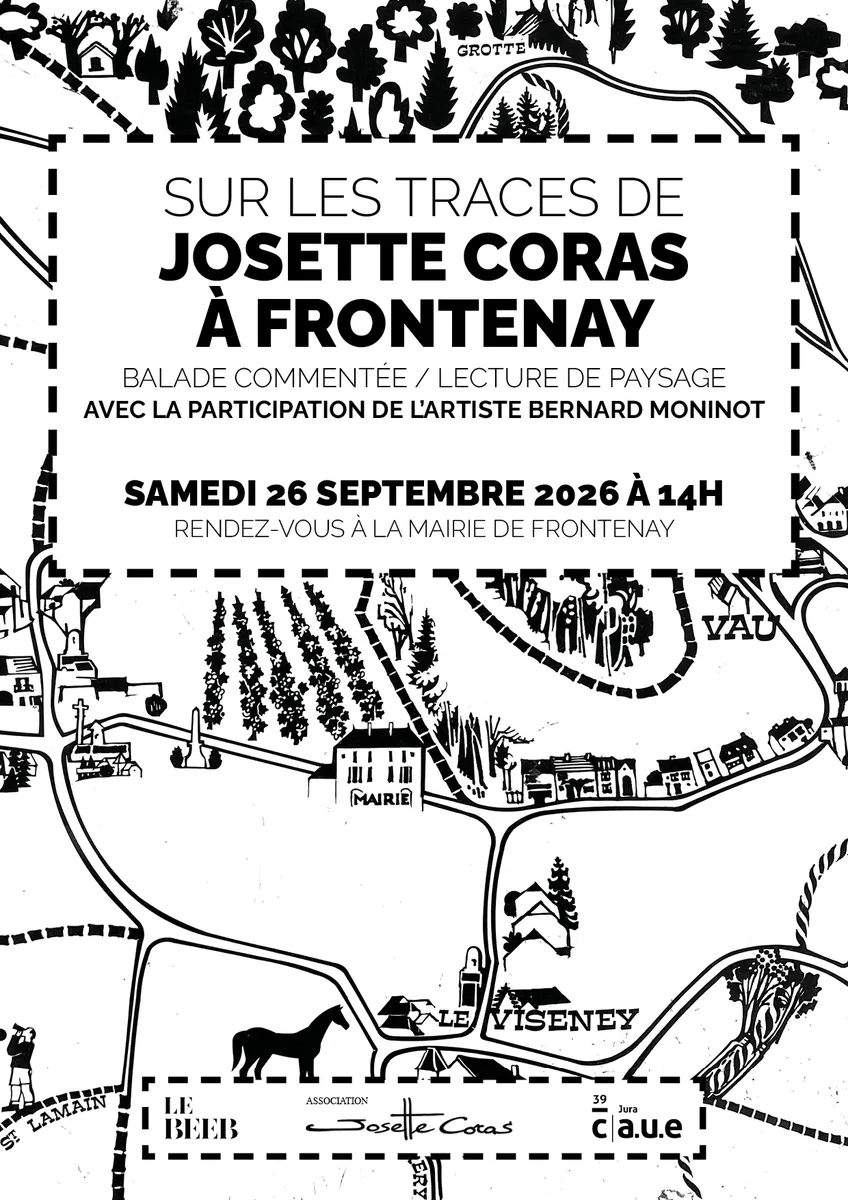 Affiche : Sur les traces de Josette Coras à Frontenay