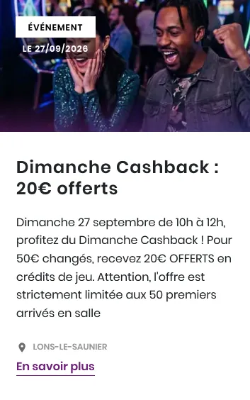 Affiche : Dimanche Cashback : 20€ offerts