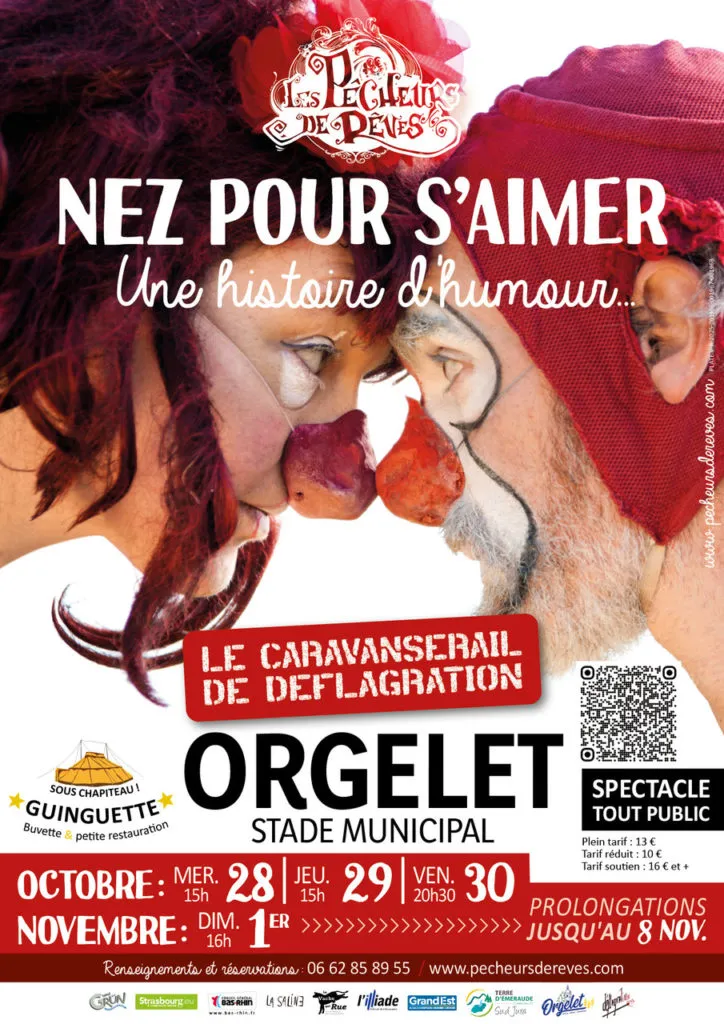 Poster for Nez pour s’aimer Show in Orgelet (39) — Things to do in the Jura