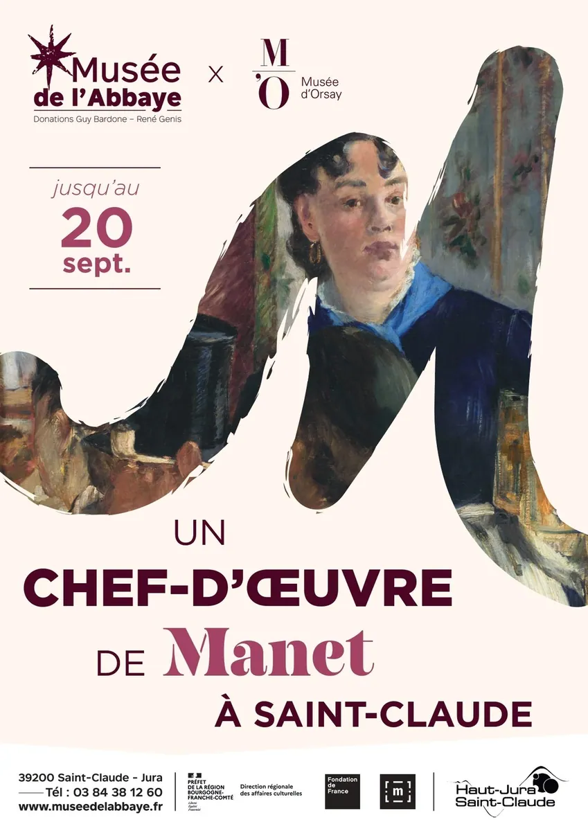 Affiche de Exposition Manet au Musée de l'Abbaye à Saint-Claude à Saint-Claude (39) — Sorties dans le Jura
