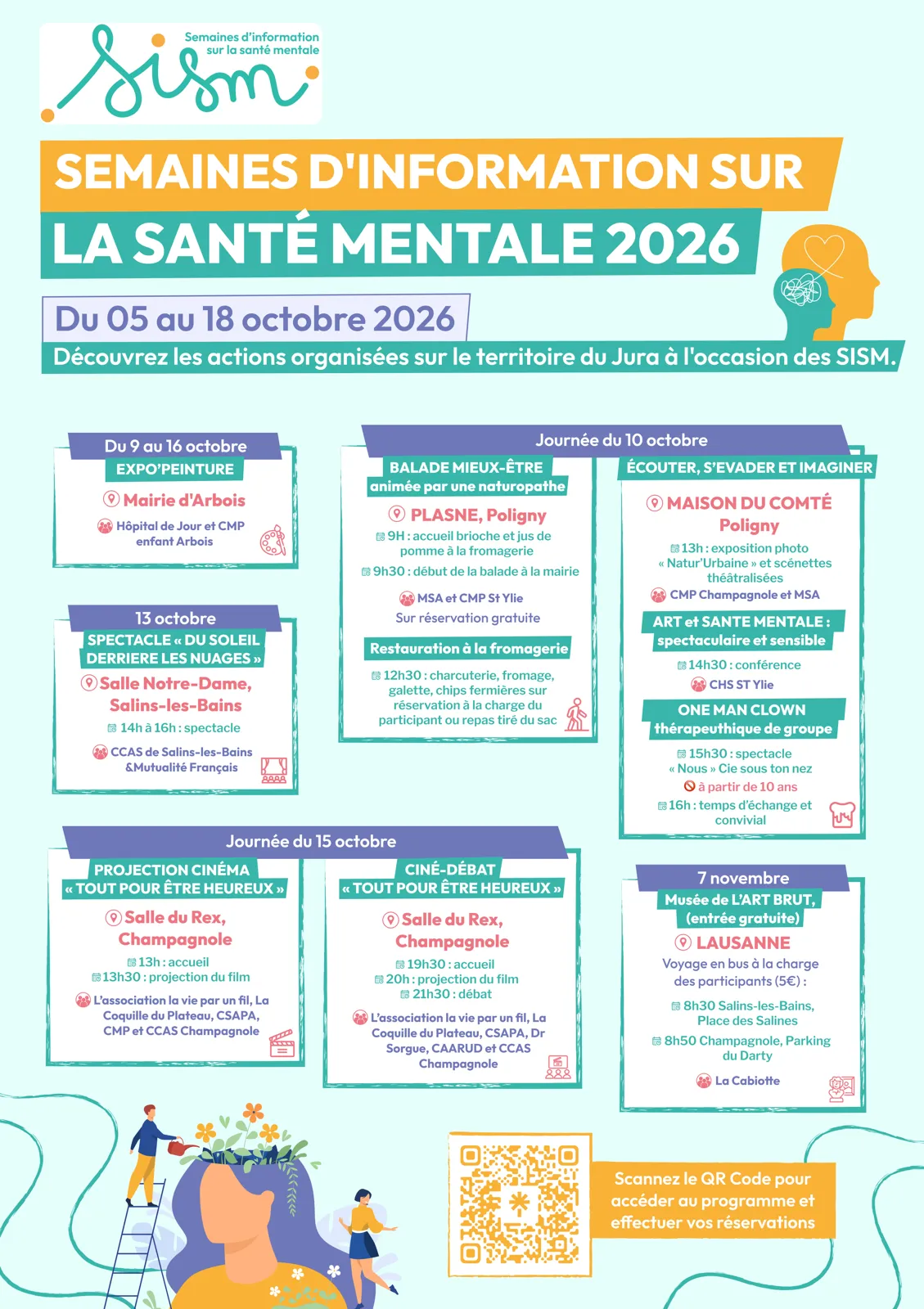 Affiche de La santé mentale 2026 à Champagnole (39) — Sorties dans le Jura