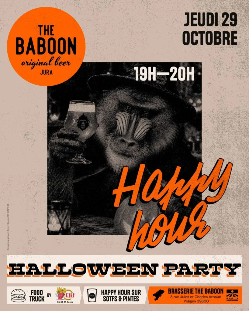 Poster for Halloween Happy Hour in Poligny (39) — Things to do in the Jura