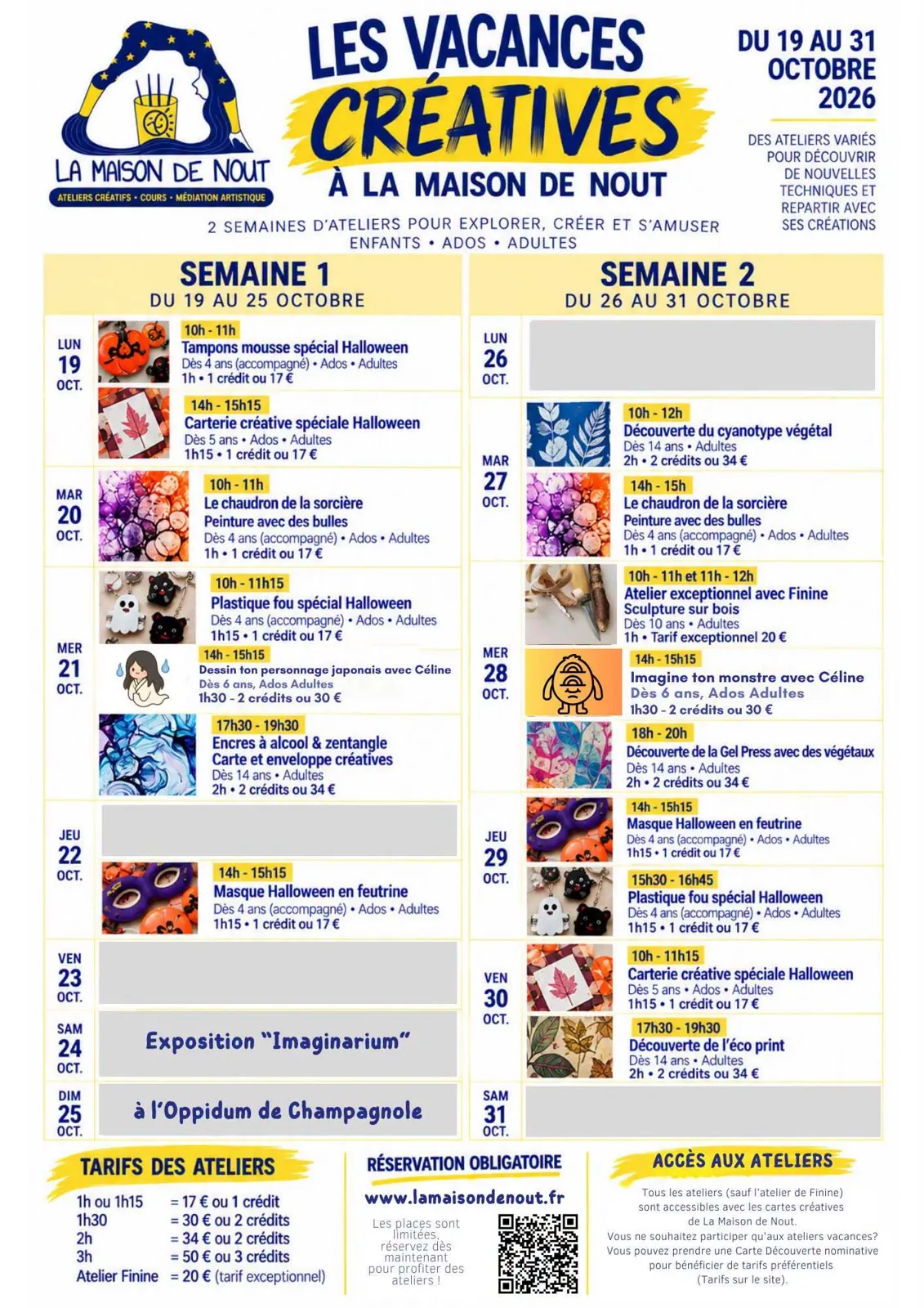 Affiche de Les vacances créatives à Champagnole (39) — Sorties dans le Jura