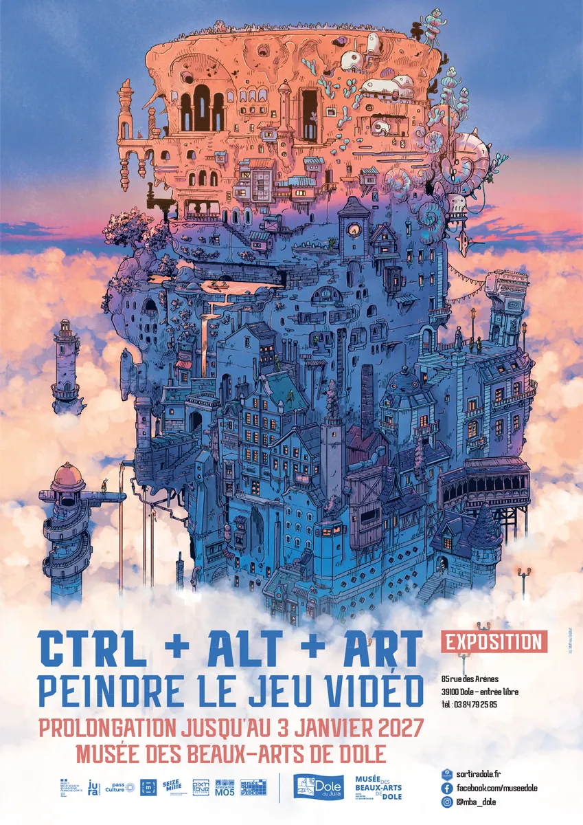 Affiche : Visite guidée - Exposition temporaire « Ctrl + Alt + Art - Peindre le jeu vidéo »