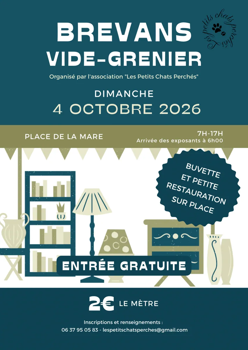 Affiche : Vide-grenier annuel de Brevans