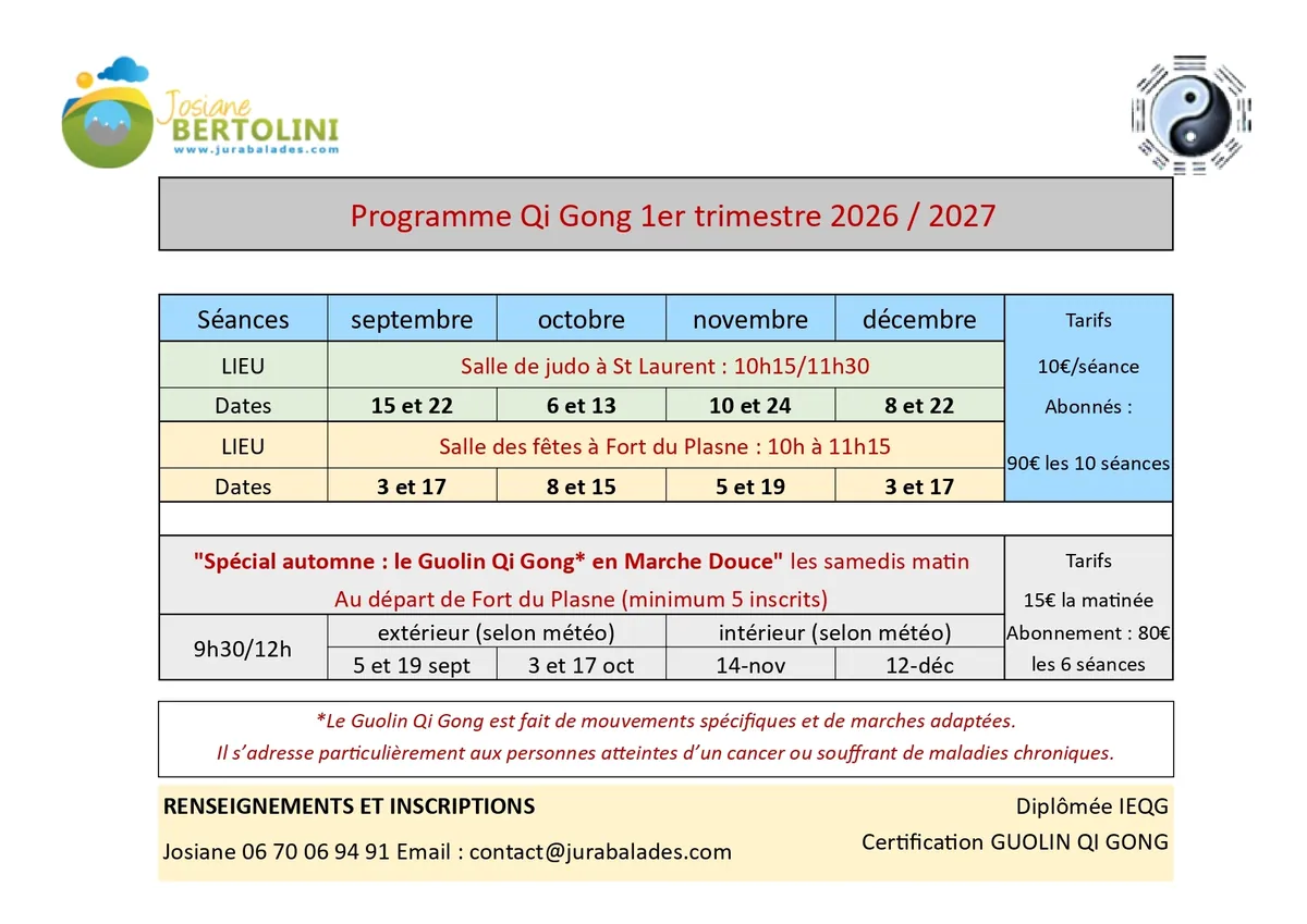 Affiche : Séance de Qi Gong