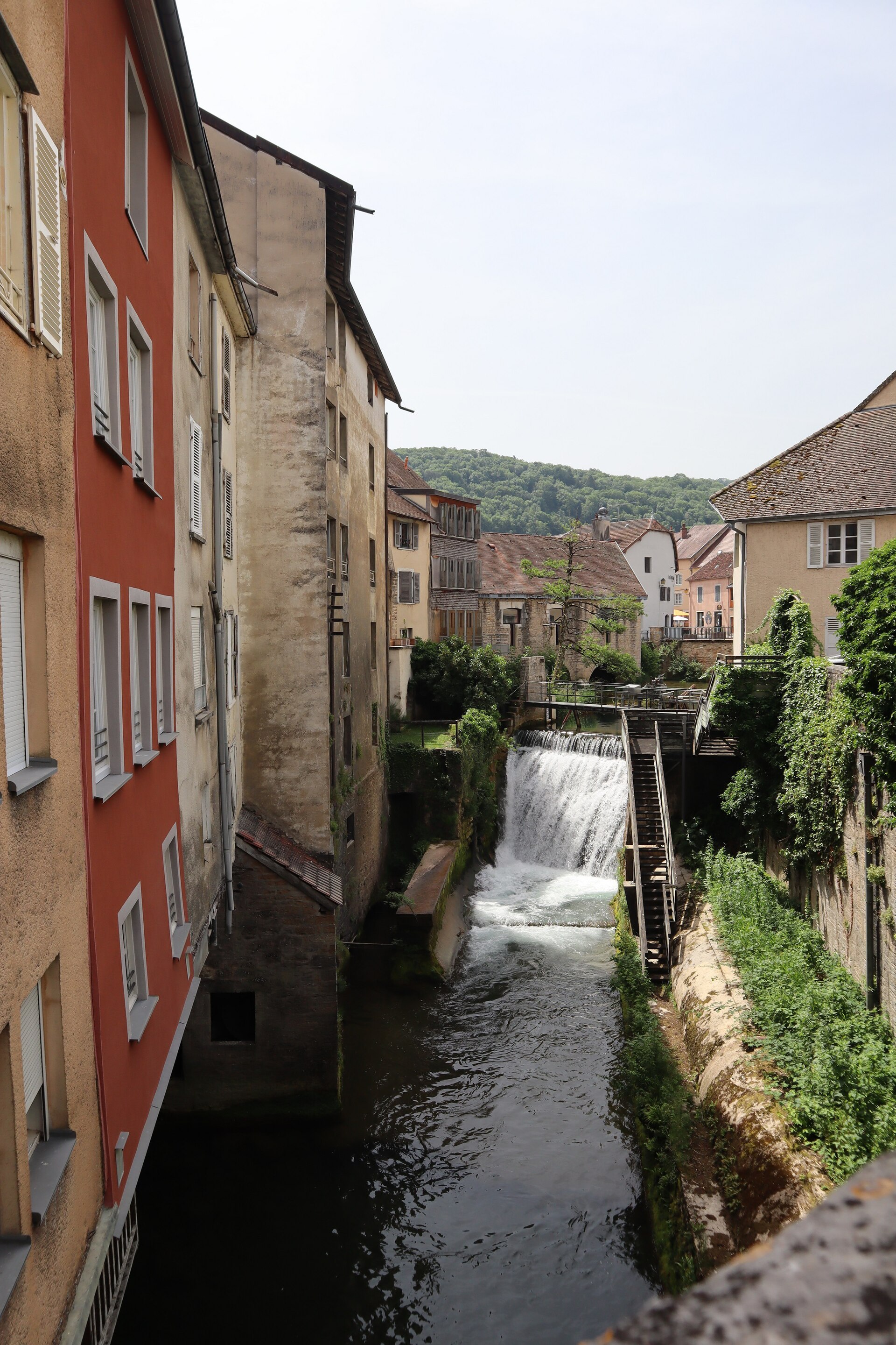 Old houses along the Cuisance in Arbois
