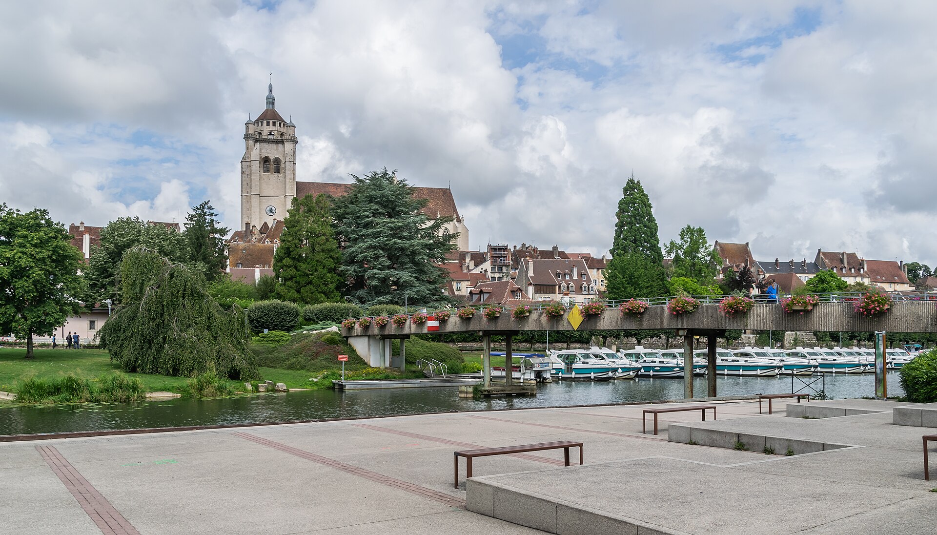 View of Dole and its collegiate church