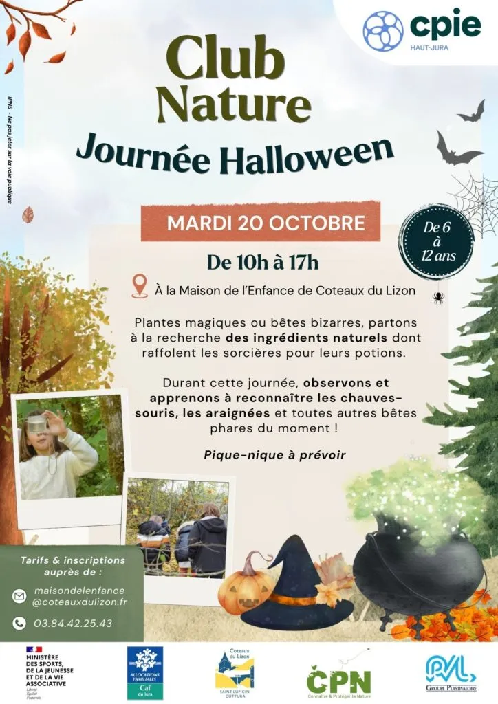 Club Nature du CPIE du Haut-Jura  :  journée halloween en pleine nature !