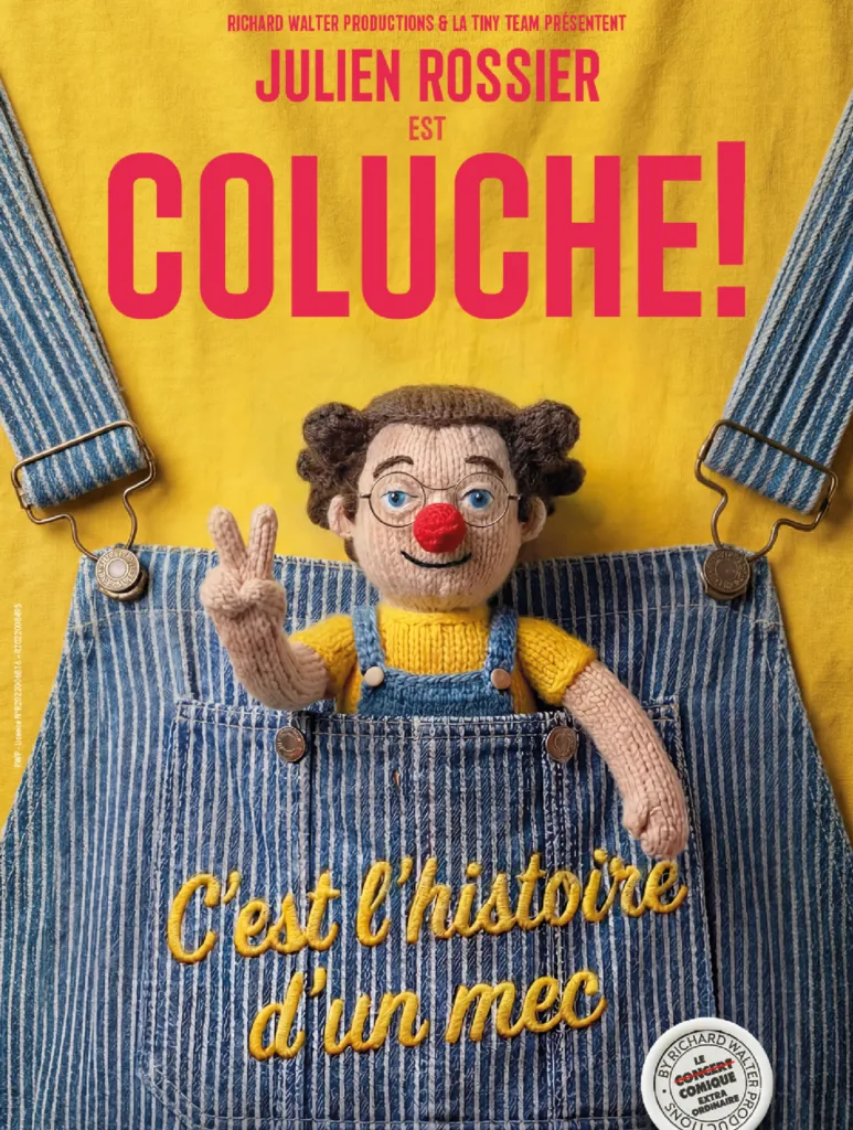 Poster for JULIEN ROSSIER IS COLUCHE! in Dole (39) — Things to do in the Jura