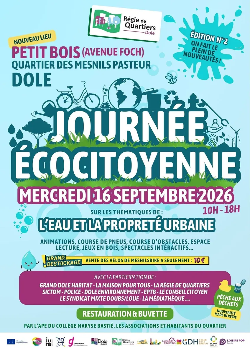Affiche de Journée écocitoyenne au Petit Bois à Dole à Dole (39) — Sorties dans le Jura