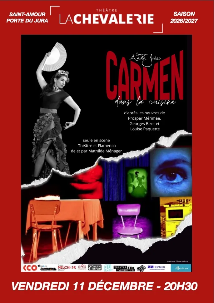 Affiche : Carmen dans la cuisine au théâtre de la Chevalerie