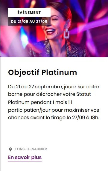 Affiche : Objectif platinium