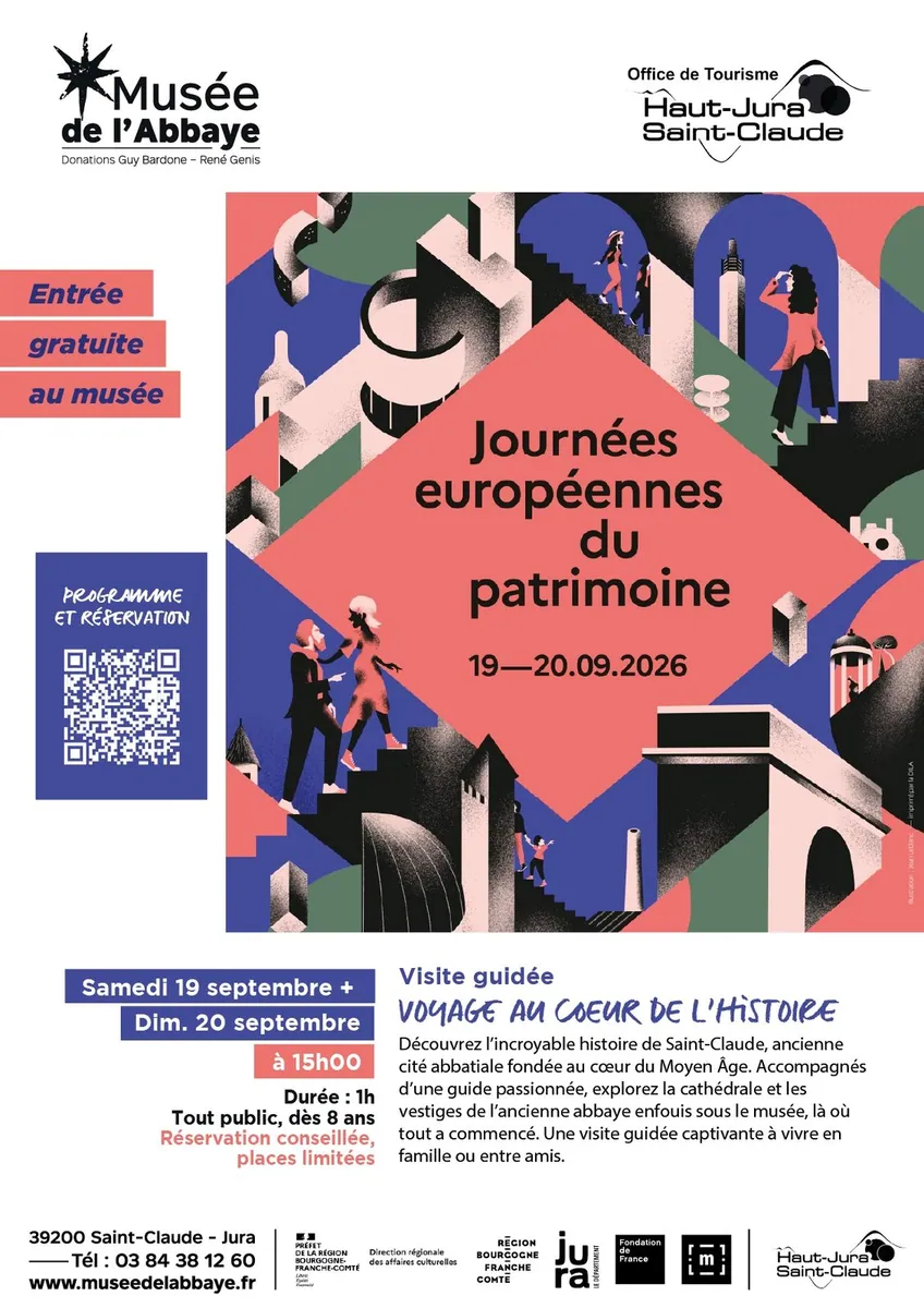 Affiche de Voyage au cœur de l’Histoire : visite guidée du patrimoine à Saint-Claude à Saint-Claude (39) — Sorties dans le Jura