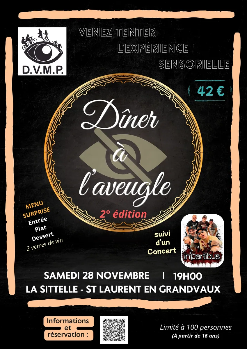 Affiche : Dîner à l'aveugle - 2nde édition