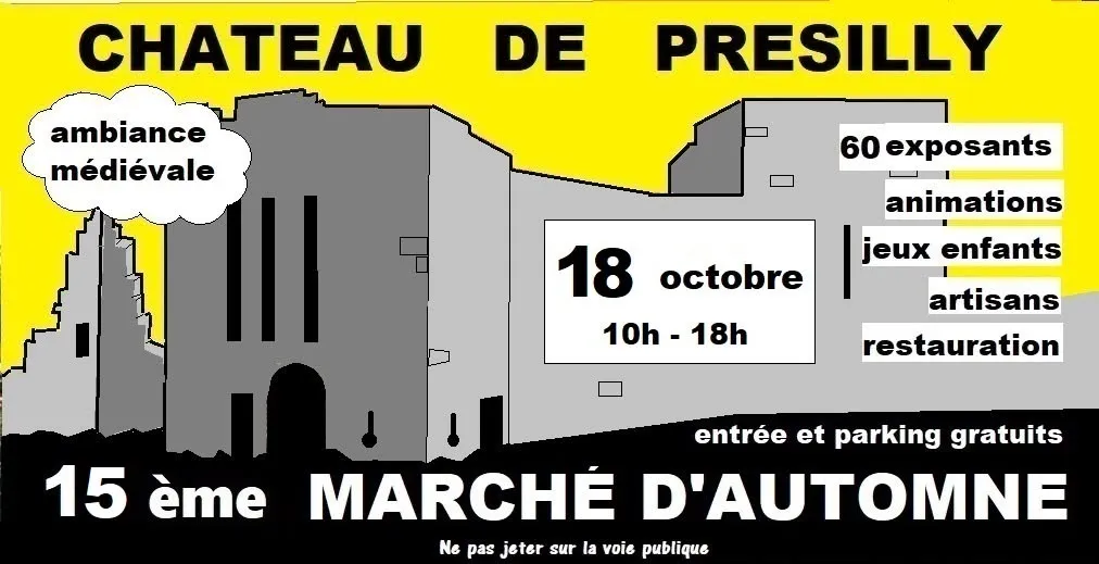 Affiche de Marché médiéval d’automne à Presilly (39) — Sorties dans le Jura