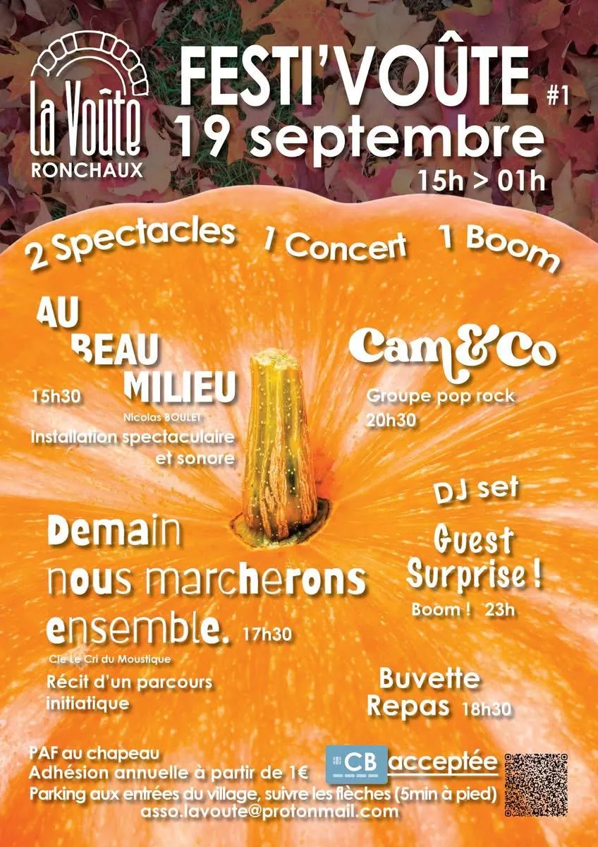 Affiche de Festi'Voûte #1 — Ronchaux à Ronchaux (39) — Sorties dans le Jura