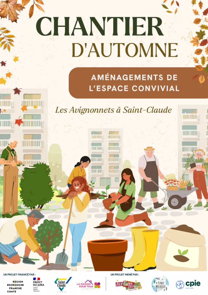 Poster for Autumn work party at Les Avignonnets in Saint-Claude in Saint-Claude (39) — Things to do in the Jura